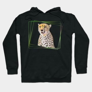 Cheetah Drawing - Cat in Africa - Predator Hoodie